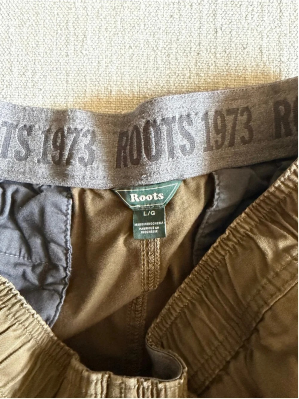 Roots green Cargo joggers men’s size large - Picture 5 of 11